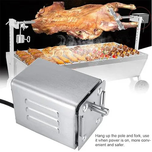 Electric BBQ Rotisserie Motor Spit Stainless Steel BBQ Campfire Motor AU Plug - Mekamart Australia