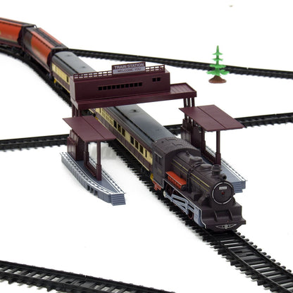 Electric Large Classic Train Set Rail Track Carriages Kids Vehicle Toy Gift