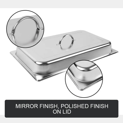 9L Chafing Dish Set Buffet Pan Bain Marie Bow Stainless Steel Food Warmer(1*9L) - Mekamart Australia