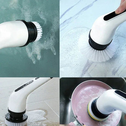 9in1 Electric Spin Scrubber Turbo Scrub Cleaning Brush Cordless Chargeable Tool - Mekamart Australia