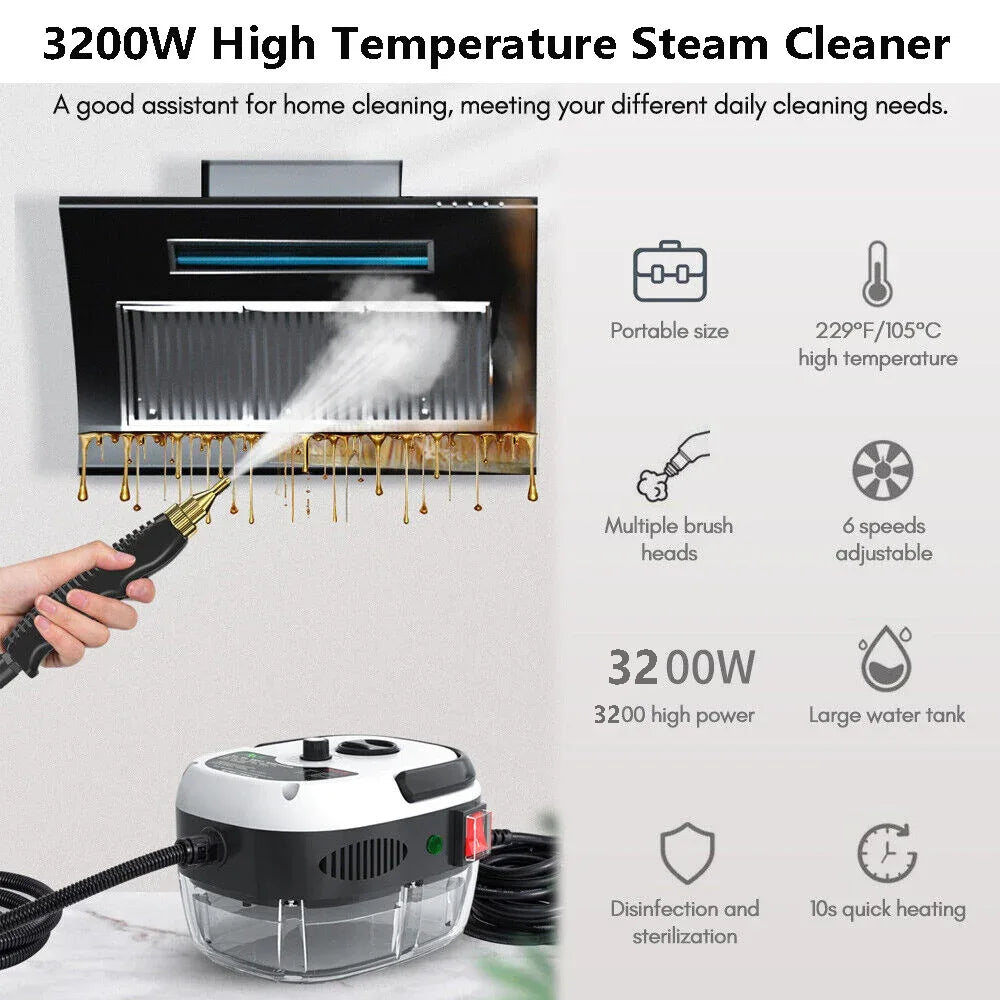 3200W Steam Cleaner High Temperature Kitchen Cleaning Pressure Steaming Mechine - Mekamart Australia