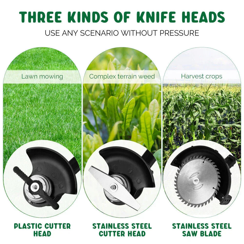 3in1 Cordless Grass Trimmer Grass Lawn Brush Cutter Whipper Snipper with 1 Battery - Mekamart Australia