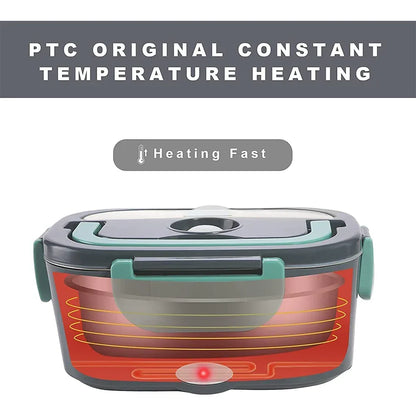 Electric Lunch Box Food Warmer Portable Leakproof Food Heater Car Home Picnic - Mekamart Australia