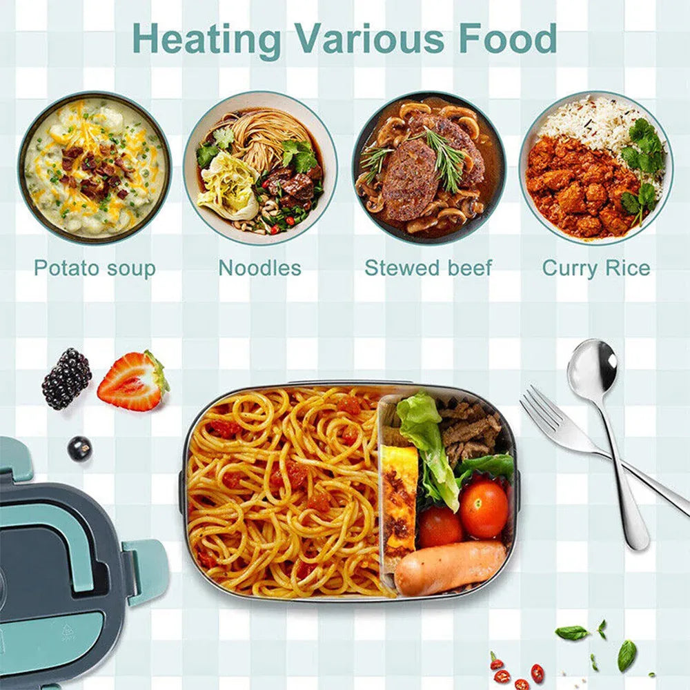 Electric Lunch Box Food Warmer Portable Leakproof Food Heater Car Home Picnic - Mekamart Australia