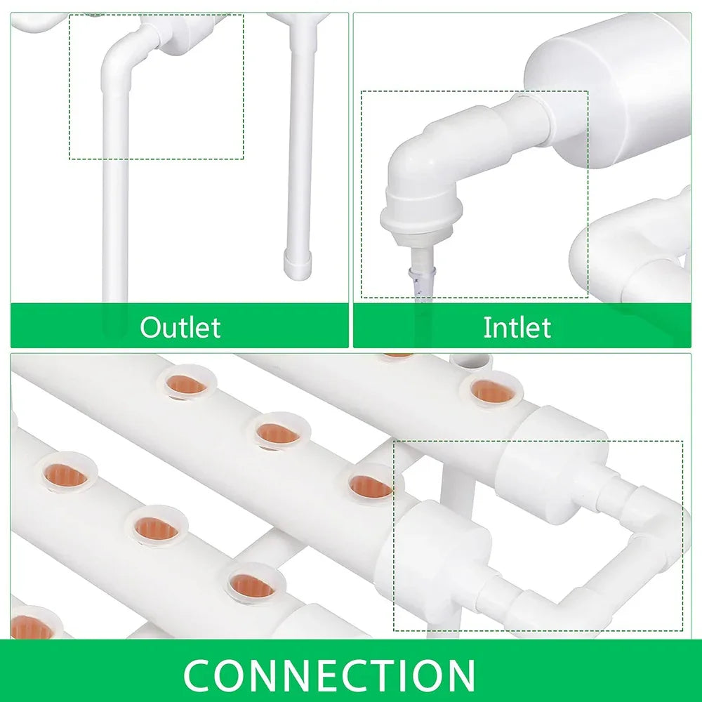 36 Sites Hydroponic Grow Tool Kits Vegetable Garden System 220V Water Pump - Mekamart Australia
