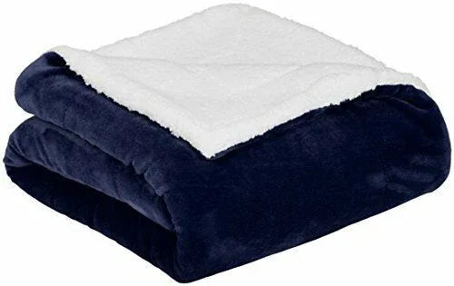 Double-side Flannel Heated Electric Throw Rug Blanket Fast Heating Warm Washable BLUE - Mekamart Australia