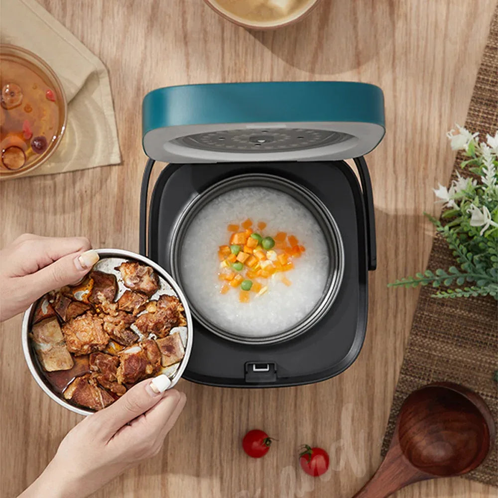 1.2L Mini Rice Cooker Travel Small Non-stick Pot For Cooking Soup Rice Stews - Mekamart Australia