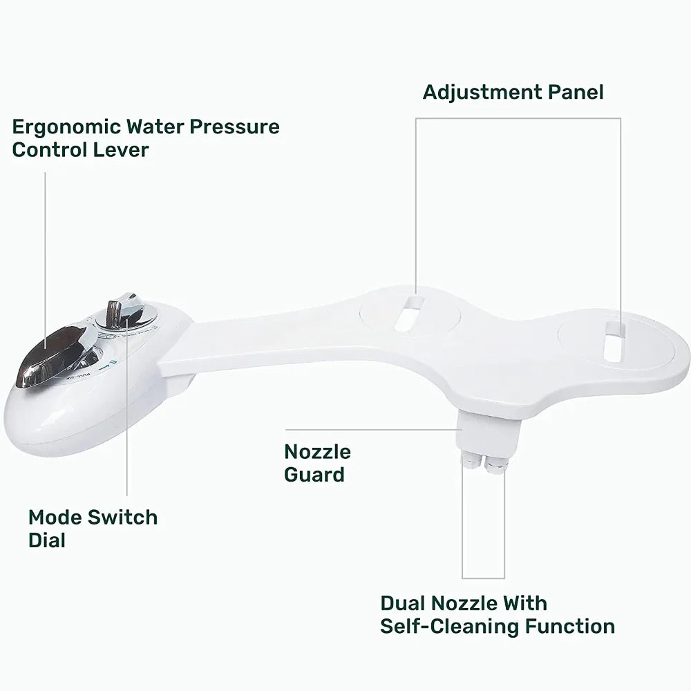 Toilet Bidet Seat Spray Hygiene Water Wash Clean Sanitation Bathroom Attachment - Mekamart Australia