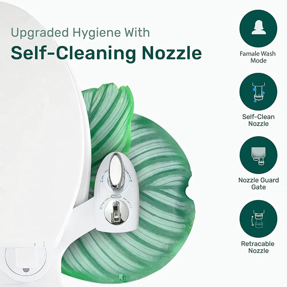 Toilet Bidet Seat Spray Hygiene Water Wash Clean Sanitation Bathroom Attachment - Mekamart Australia