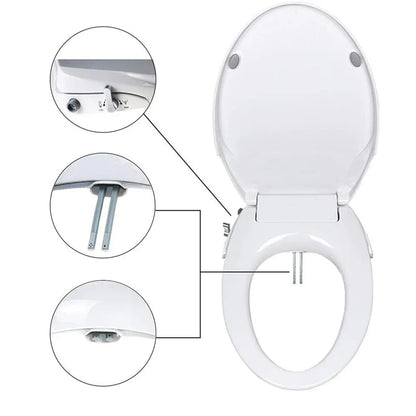 Non Electric Bidet Toilet Seat D Cover Bathroom Dual Nozzle Spray Water Wash - Mekamart Australia