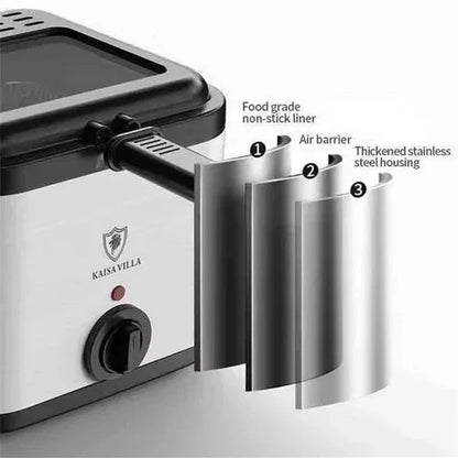 Electric Deep Fryer 2.5L French Frie Machine Oil Hot Pot Fried Chicken Grill - Mekamart Australia
