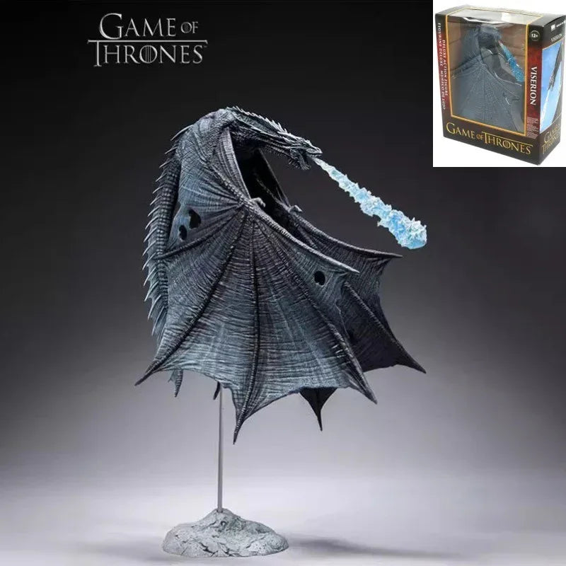 GAME OF THRONES Viserion Ice Dragon Action Figure Statue PVC Toys Boxed Gift - Mekamart Australia