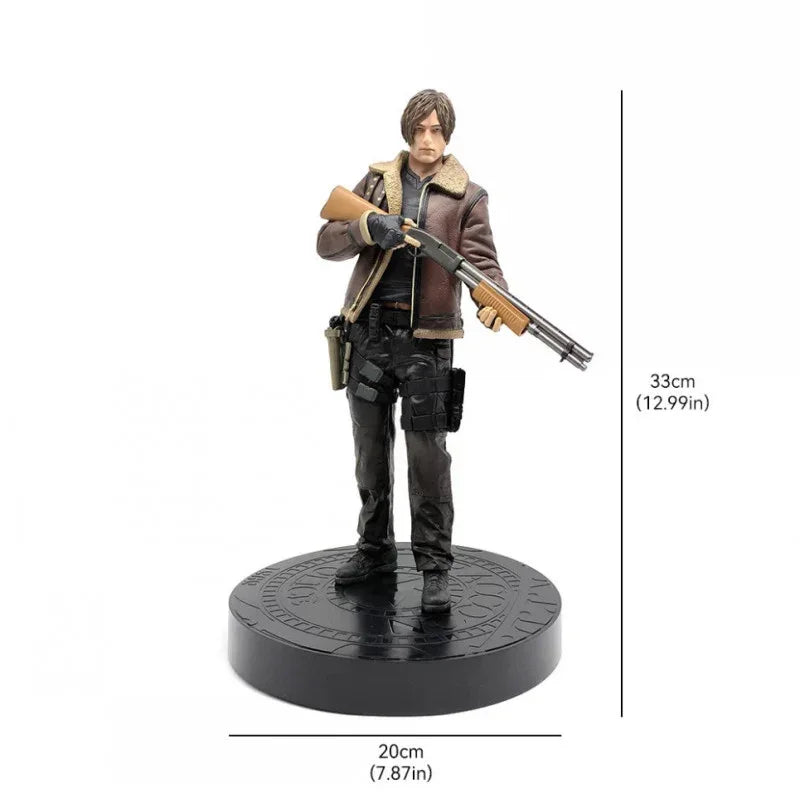 Resident Evil Leon Scott Kennedy Figure Game Model Statue Toy 33cm - Mekamart Australia