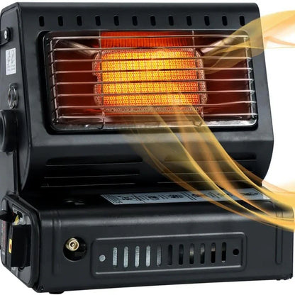 Portable Butane Gas Heater Camping Camp Tent Outdoor Hiking Camper Survival Black - Mekamart Australia