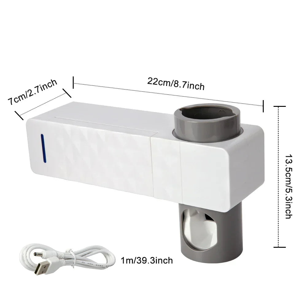 UV Lamp Sterilizer Toothbrush Holder Bathroom Automatic Toothpaste Health Clean - Mekamart Australia