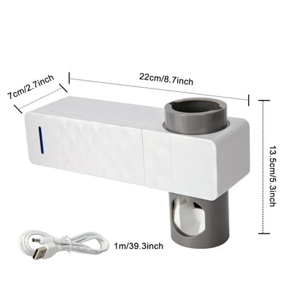 UV Lamp Sterilizer Toothbrush Holder Bathroom Automatic Toothpaste Health Clean - Mekamart Australia