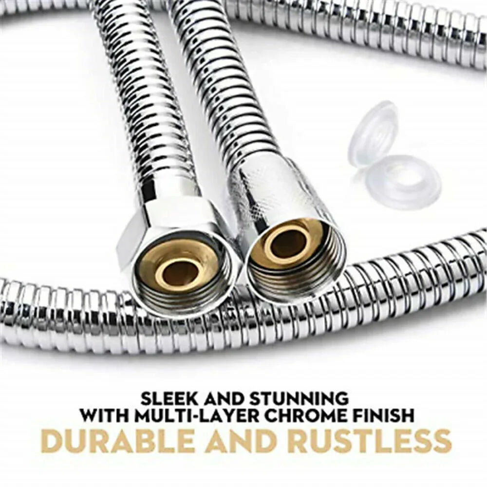 3m Shower Head Hose Stainless Steel Bathroom Flexible Tube Replacement Pipe AU - Mekamart Australia