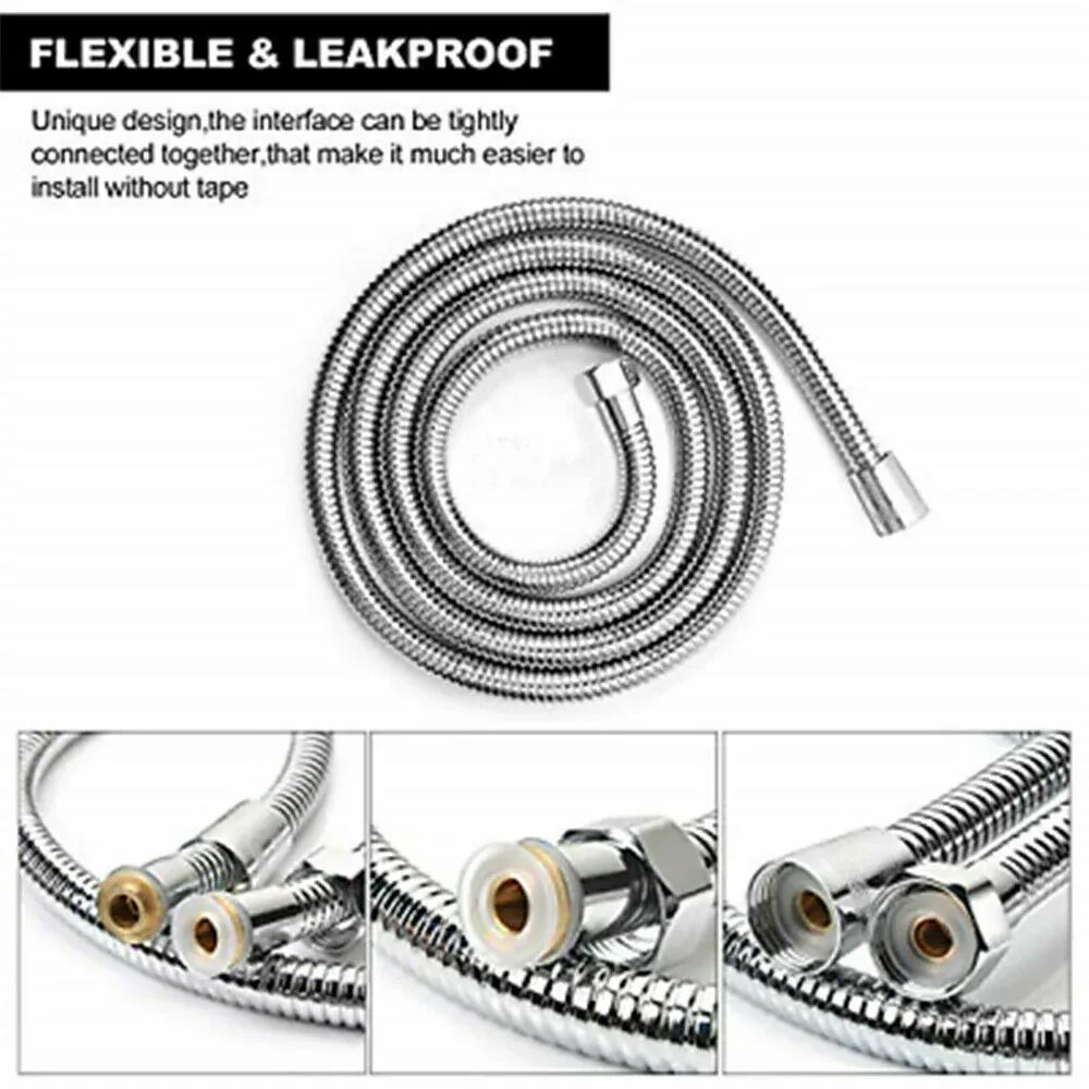 3m Shower Head Hose Stainless Steel Bathroom Flexible Tube Replacement Pipe AU - Mekamart Australia
