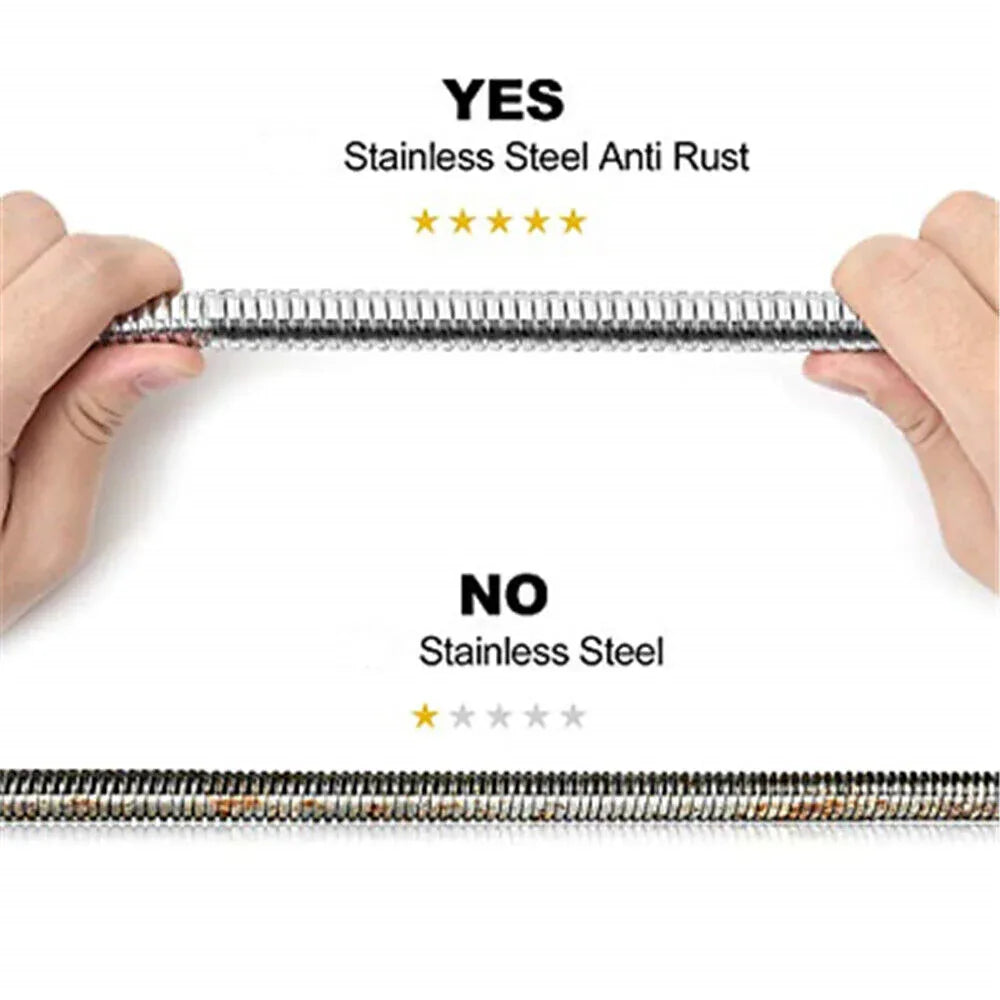 3m Shower Head Hose Stainless Steel Bathroom Flexible Tube Replacement Pipe AU - Mekamart Australia