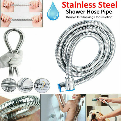 3m Shower Head Hose Stainless Steel Bathroom Flexible Tube Replacement Pipe AU - Mekamart Australia