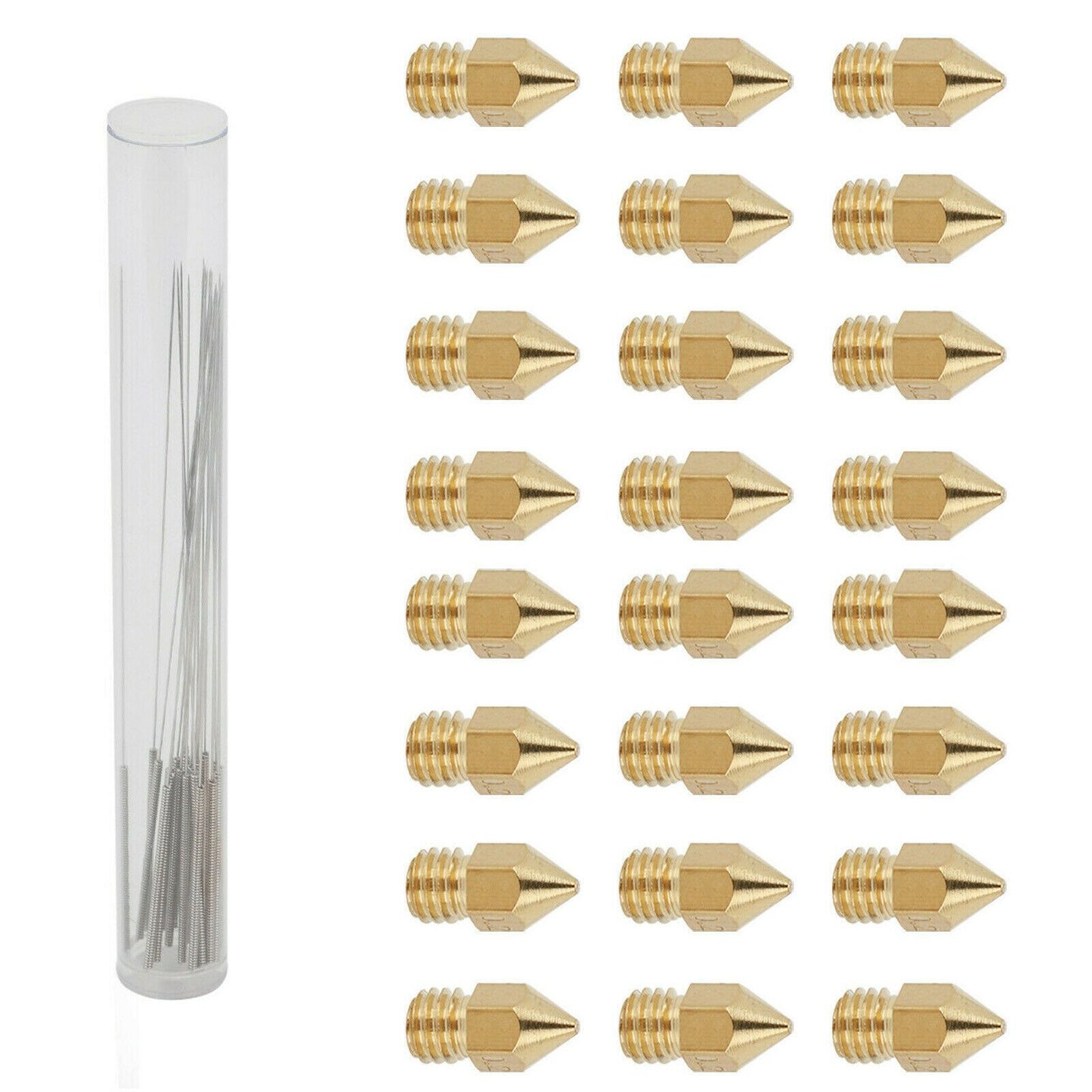 3D Printer 0.4mm Nozzle Throat & 0.4mm Extruder Brass Nozzle Printer Head Set