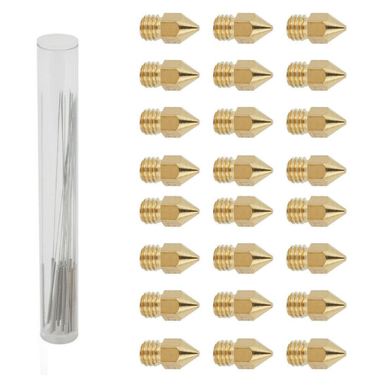 3D Printer 0.4mm Nozzle Throat & 0.4mm Extruder Brass Nozzle Printer Head Set