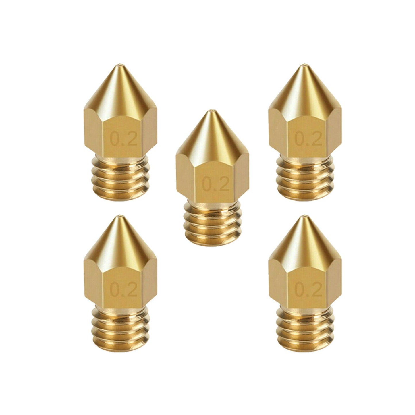 3D Printer 0.4mm Nozzle Throat & 0.4mm Extruder Brass Nozzle Printer Head Set