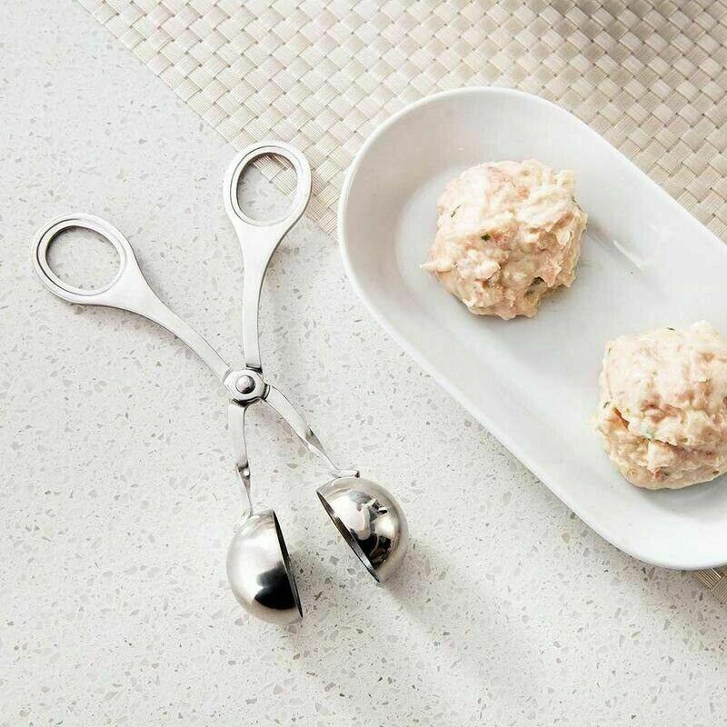L Meatball Maker Spoon Kitchen Stick Utensil Baller Meat Stainless Steel AU - Mekamart Australia