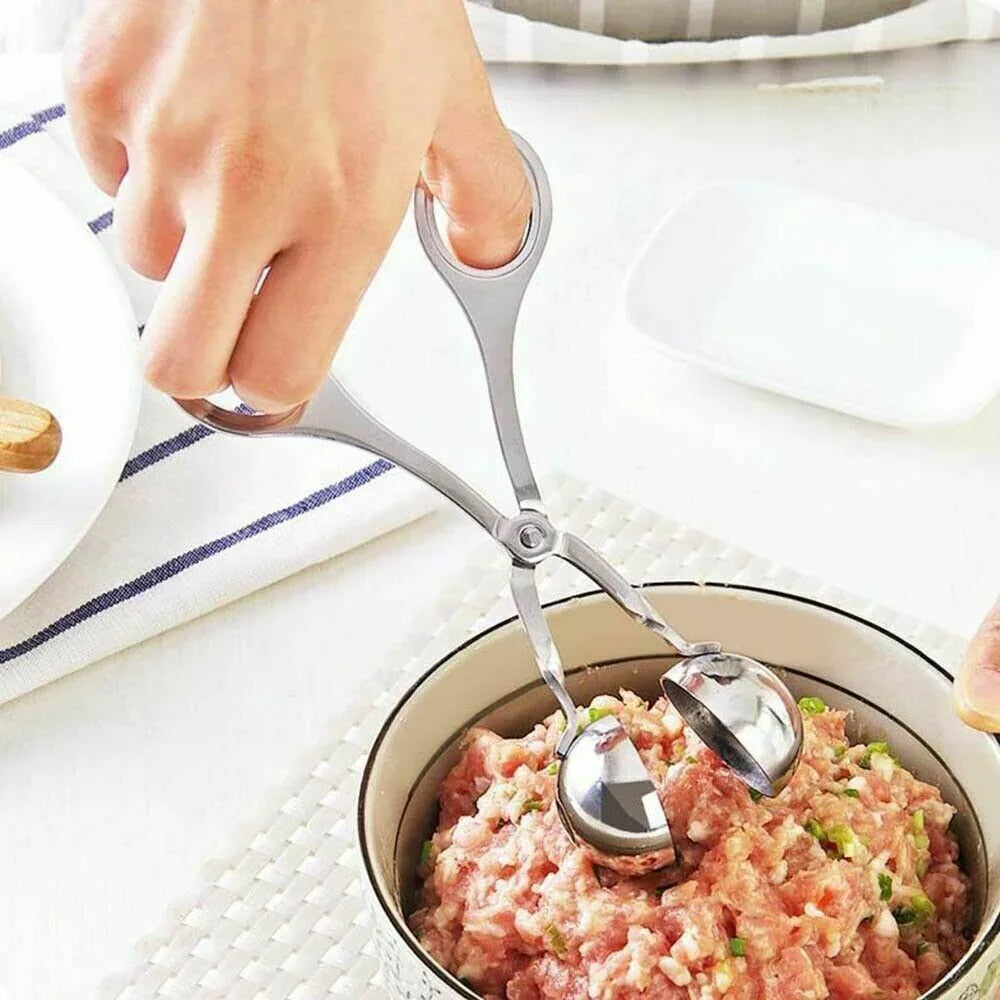 S Meatball Maker Spoon Kitchen Stick Utensil Baller Meat Stainless Steel AU - Mekamart Australia