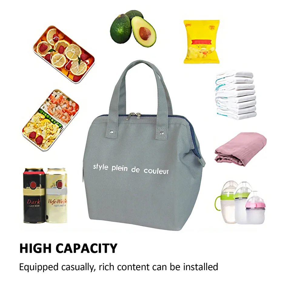 Insulated Thermal Cooler Lunch Bag Portable Picnic Storage Bag Pouch 22*14*25cm - Mekamart Australia