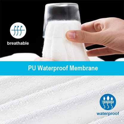 100% Terry Cotton Fitted Mattress Protector Waterproof Queen - Mekamart Australia