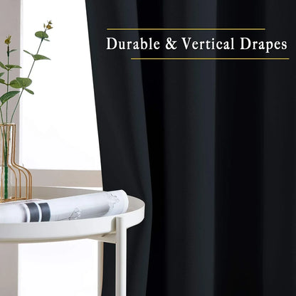 2X Blockout Curtains 100% Blackout Window Curtain Draperies Pair Eyelet 3 Layers 132CM(W) x 160CM(D) - Mekamart Australia