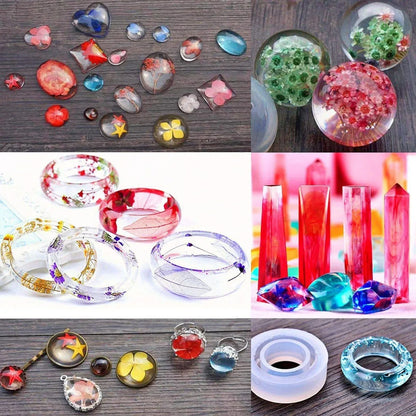93Pcs/Set Resin Mold Epoxy Resin Mold Dropper Spoon Powder Set Kit Craft Tool - Mekamart Australia