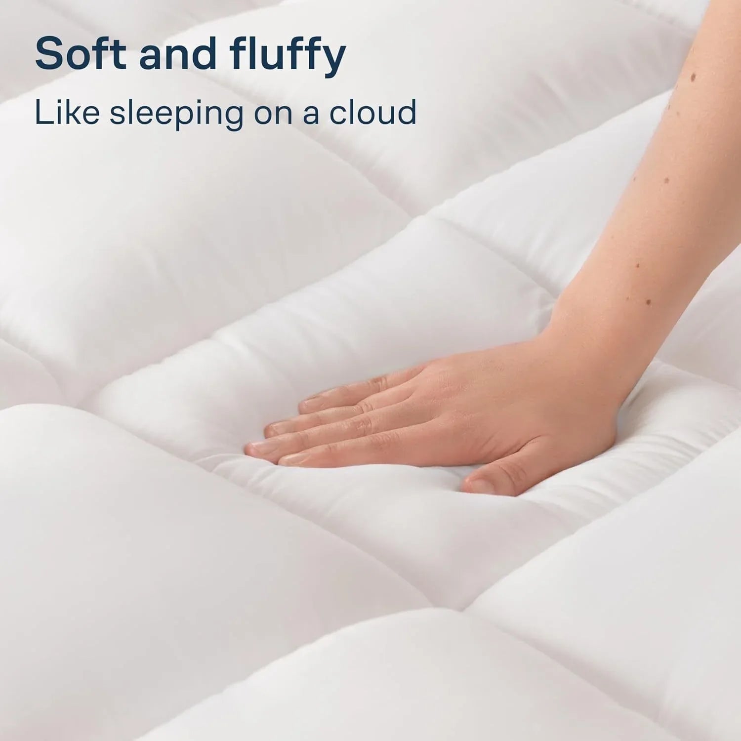 Luxury Mattress Topper Pillowtop Bedding Mat Pad Fitted Cover Underlay SINGLE - Mekamart Australia