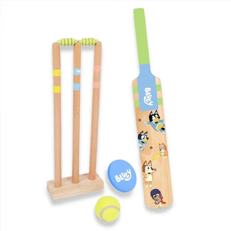 Bluey Wooden Cricket Set - Mekamart Australia