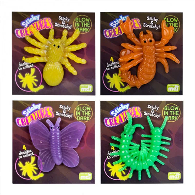 Glow in the Dark Sticky Creatures (SENT AT RANDOM) - Mekamart Australia