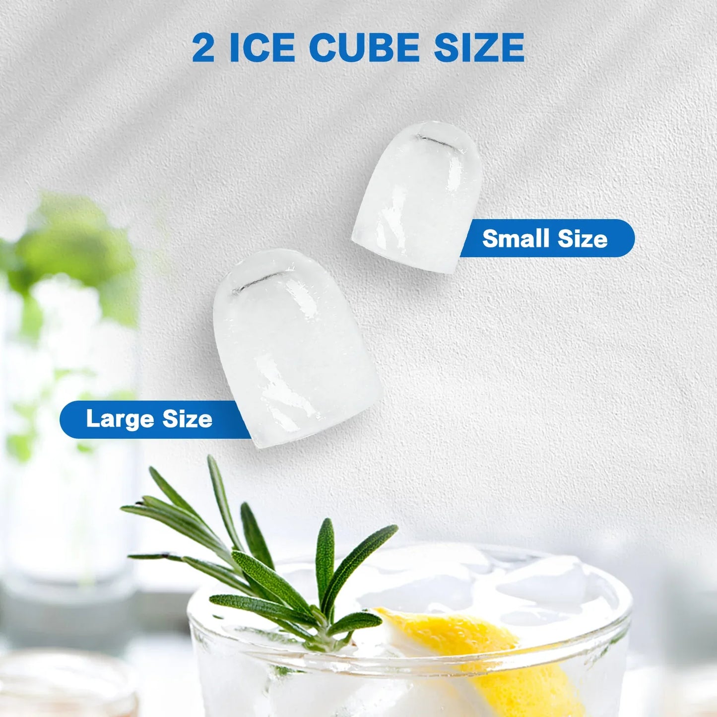 Ice Maker Machine 2.2L Portable Ice Cube Tray Bar Countertop Party Commercial - Mekamart Australia
