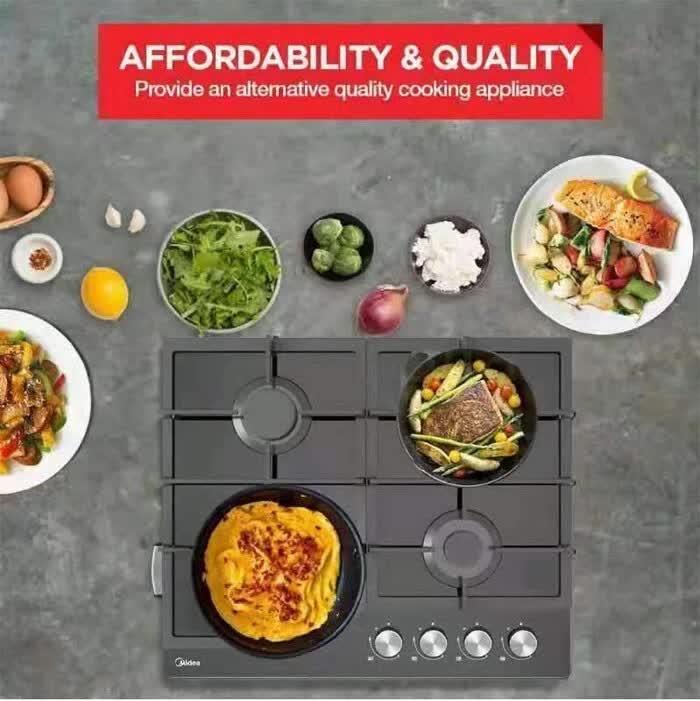 Gas Glass Cooktop 60cm Black - Mekamart Australia