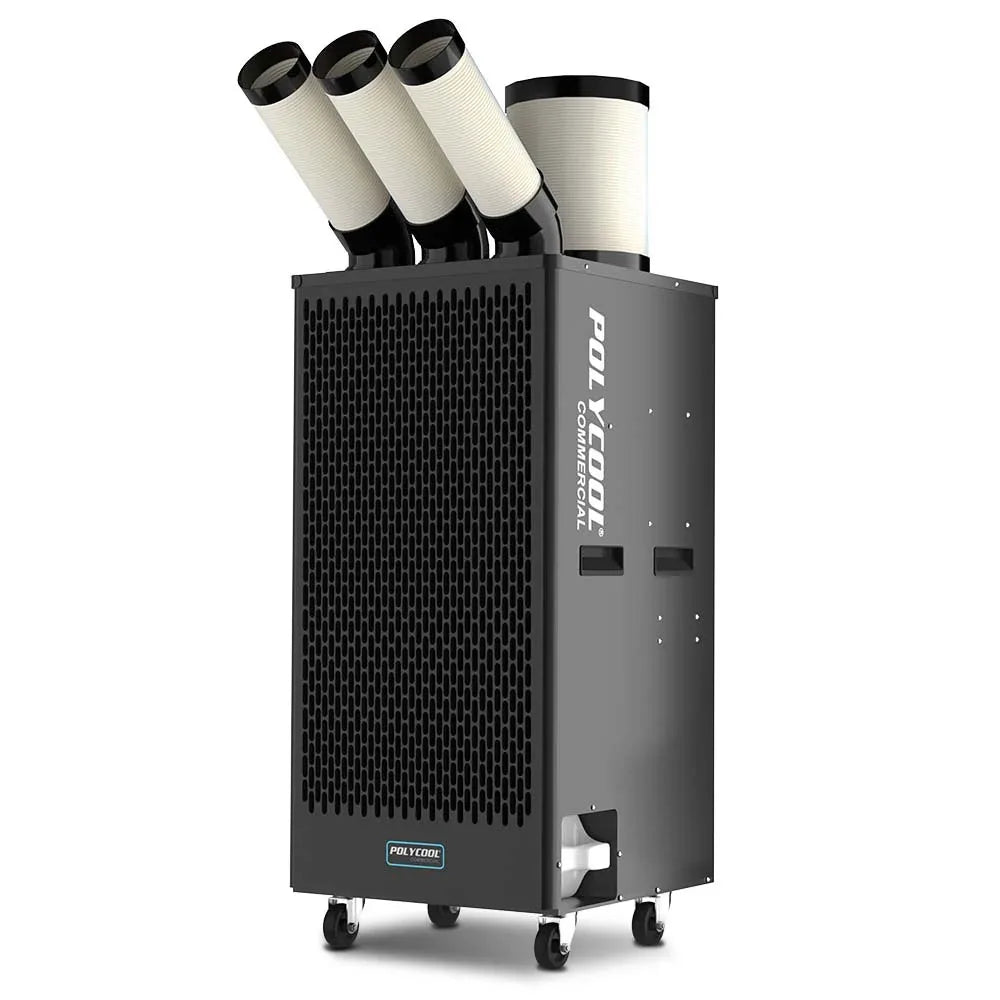 POLYCOOL 6.5kW Portable Industrial Spot Cooler, with Triple Cooling Ducts, 15A Plug - Mekamart Australia