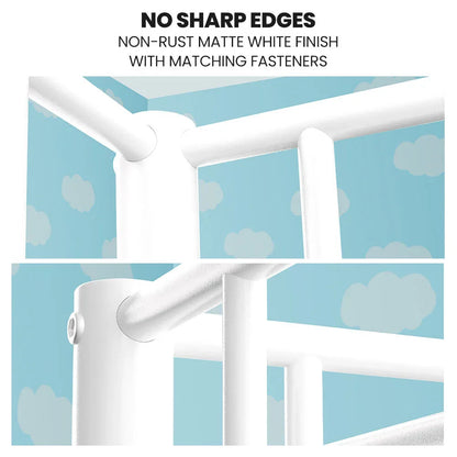 KINGSTON SLUMBER Single over Double Metal Bunk Bed Frame, Matte White - Mekamart Australia