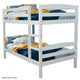 KINGSTON SLUMBER Single Bunk Bed Frame, Solid Pine 2-in-1 Modular Design, White - Mekamart Australia
