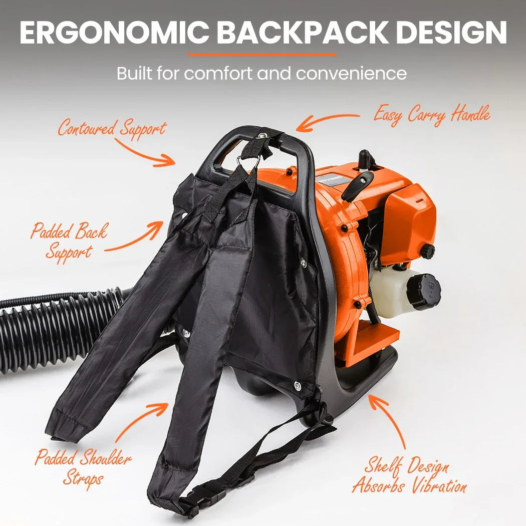 MTM 30CC Backpack Petrol Leaf Blower 2 Stroke Commercial Garden Yard Outdoor - Mekamart Australia