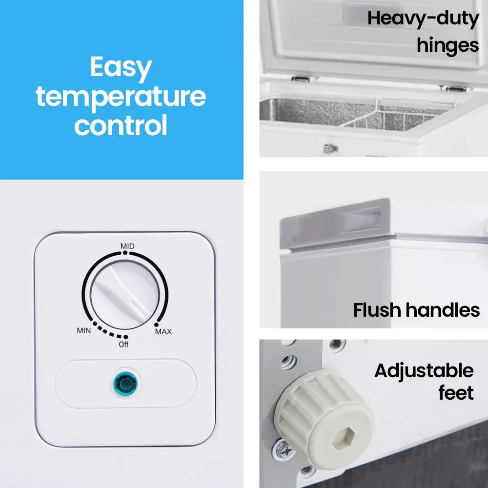 GECKO 100L Portable Chest Freezer, 12V/24V/240V for Motorhome and Caravan, White - Mekamart Australia
