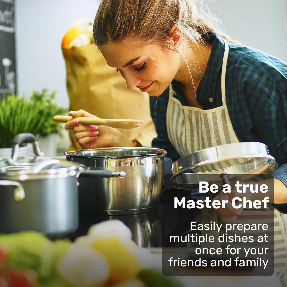 EuroChef 90cm 5 Zone Ceramic Cooktop, 8900W Electric, FlexiZone Adjustable Size Hobs, Touch Controls - Mekamart Australia