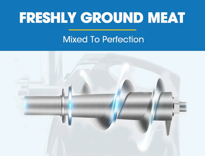 EUROCHEF Electric Meat Grinder, Stainless Steel Mincer Sausage Filler Kibbe Maker, Silver - Mekamart Australia