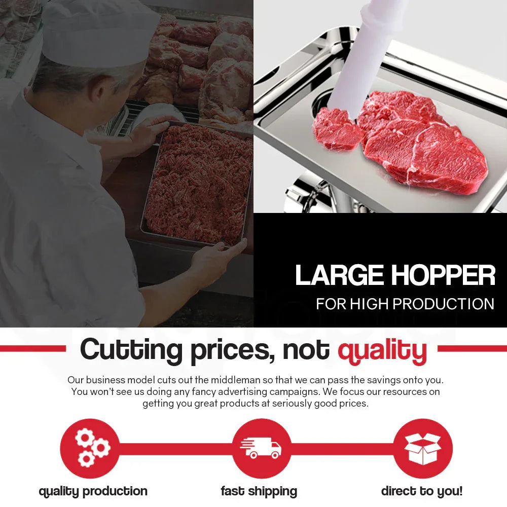 EUROCHEF Meat Grinder Mincer Food Commercial Electric Machine Chopper Shredder - Mekamart Australia