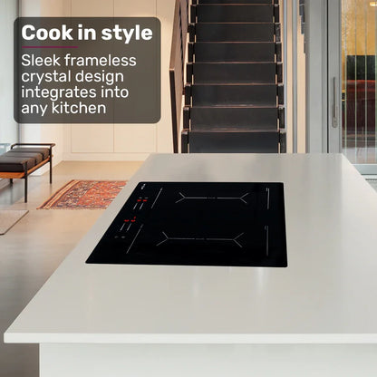 EuroChef 60cm 4 Zone Induction Cooktop, 7200W Electric, Dual Link Bridged Zone Hobs, Touch Controls - Mekamart Australia