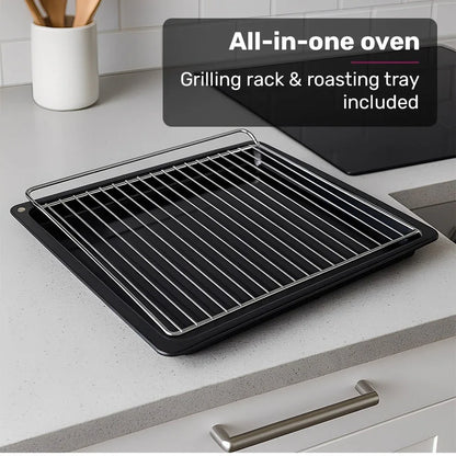 EuroChef 60cm Stainless Built-in 70L Grill 8 Function Fan Forced Electric Wall Oven - Mekamart Australia