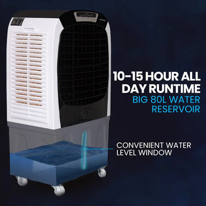 POLYCOOL 450W 80L Evaporative Air Cooler, Commercial Grade, Remote Control, Fan - Mekamart Australia