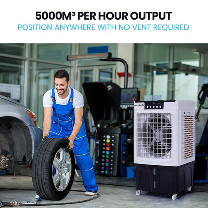 POLYCOOL 30L Evaporative Air Cooler Portable Industrial Fan, Purifier, Humidifier, Remote Control - Mekamart Australia
